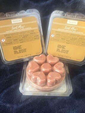 PartyLite Scent Plus Heart Melts - 3 Pack Cinnamon Woods